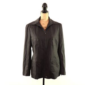 Escada Charcoal Gray Wool Blazer Jacket size 40